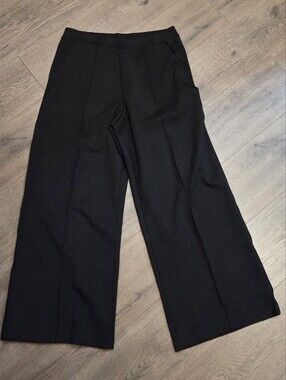 Victoria's Secret Black Wide Leg Sweat Pants